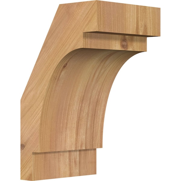Ekena Millwork 5 1/2"W x 6"D x 10"H Merced Smooth Knee Brace, Western Red Cedar BRC06X06X10MRC00SWR - main